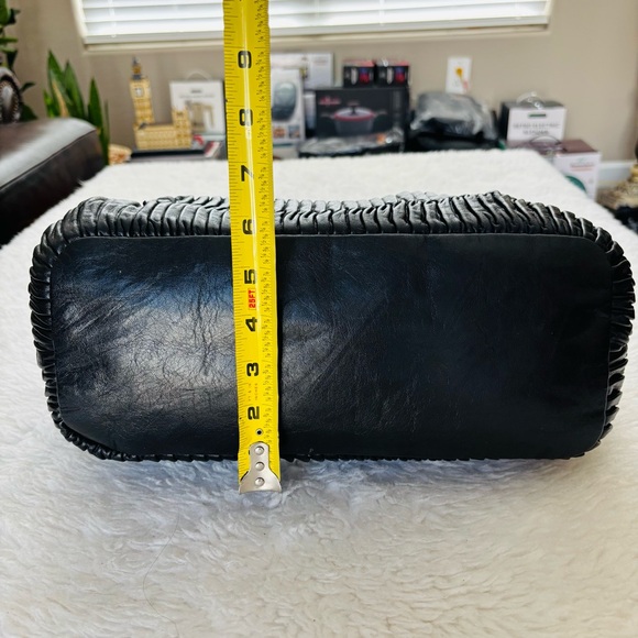 Coach Madison 20522 Pleated Black Leather Tote Bag - Picture 10 of 16